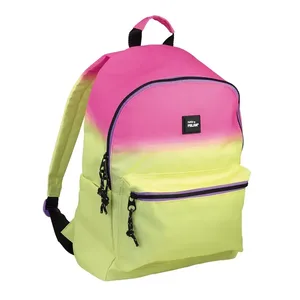 Sac à dos scolaire classique 2 fermetures éclair (22 L) Sunset, jaune