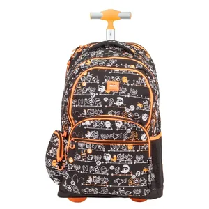 Sac à dos à roulettes et 6 fermetures éclair (25 L) série spéciale Tandem, noir