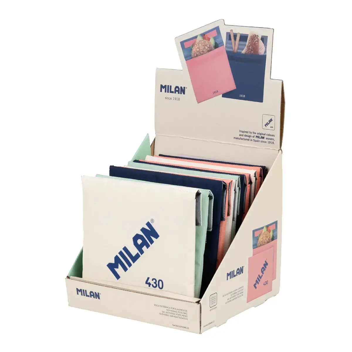 Présentoir 12 sacs isothermes (0,3 L) collection 430 since 1918