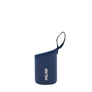 Housse de protection en néoprène pour petites bouteilles isothermes de0,35 L, collection 430 since 1918, bleu marine