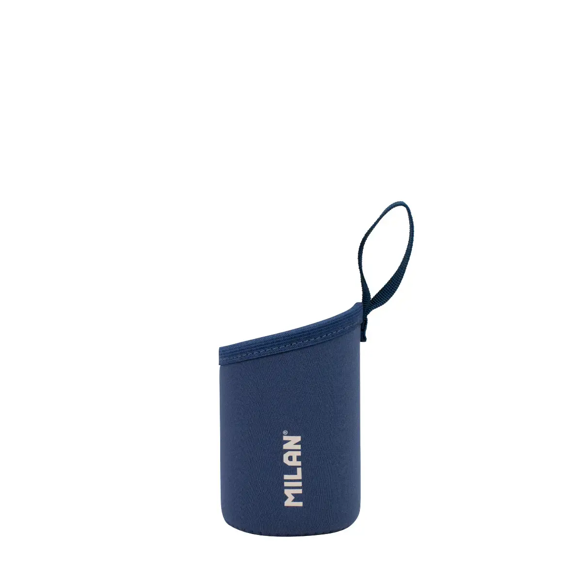 Housse de protection en néoprène pour petites bouteilles isothermes de0,35 L, collection 430 since 1918, bleu marine