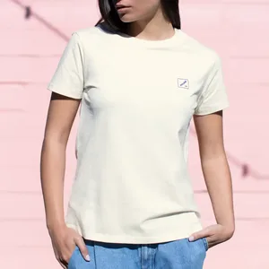 Tee-shirt manches courtes femme Slim Fit, collection 430 since 1918, beige (taille S)