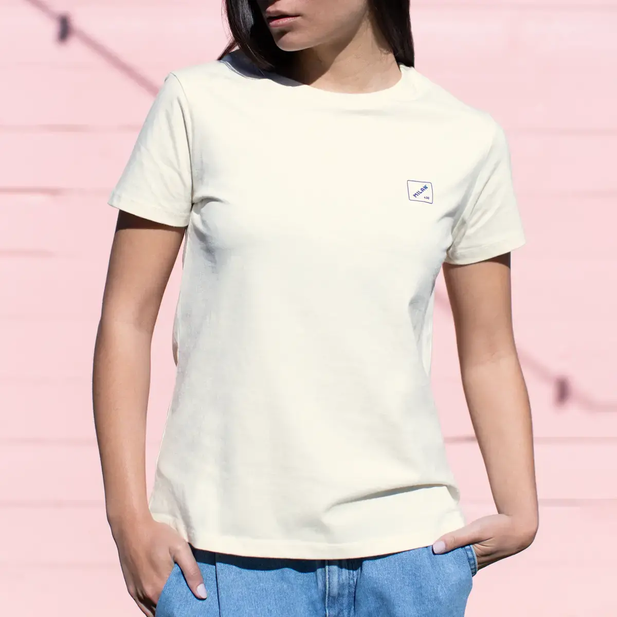 Tee-shirt manches courtes femme Slim Fit, collection 430 since 1918, beige (taille S)