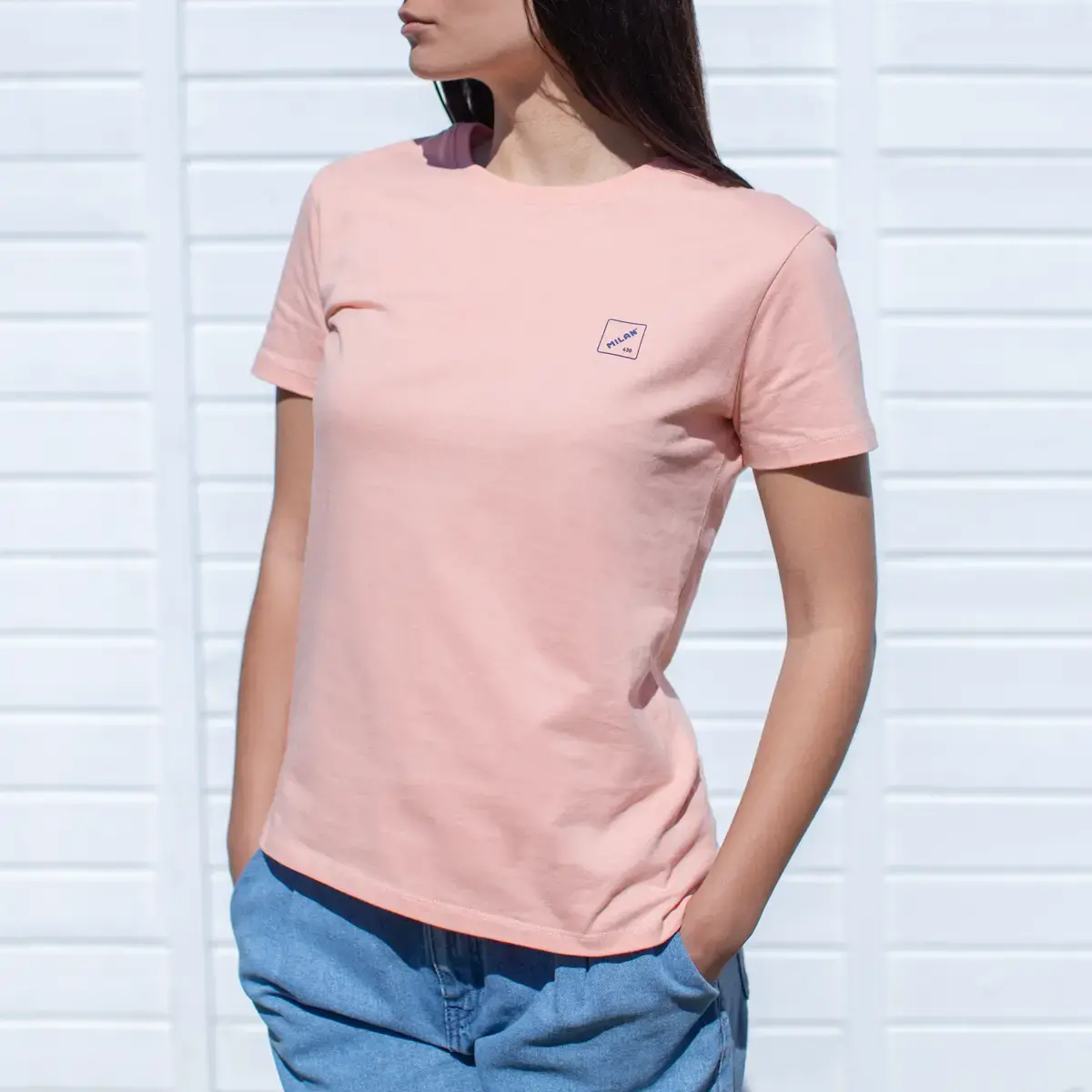 Tee-shirt manches courtes femme Slim Fit, collection 430 since 1918, rose (taille S)