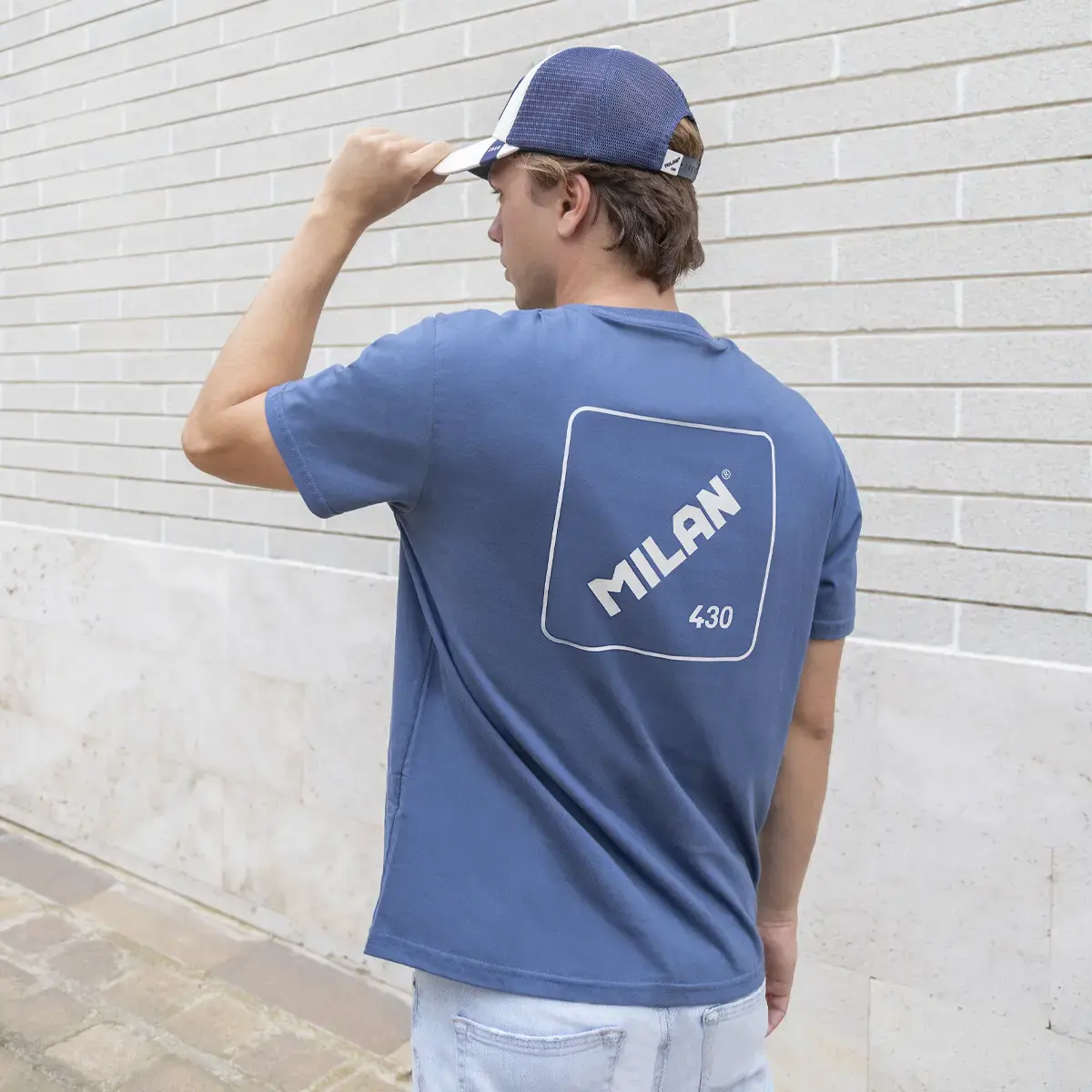 Tee-shirt manches courtes unisexe Regular Fit, collection 430 since 1918, bleu (taille S)