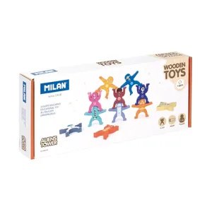 Jouet éducatif en bois, tour de figurines ‘Tour des Aliens’