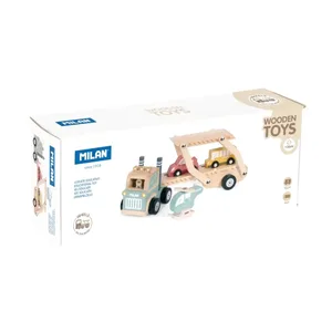 Jouet éducatif en bois 4 véhicules 'Wheels on the road'