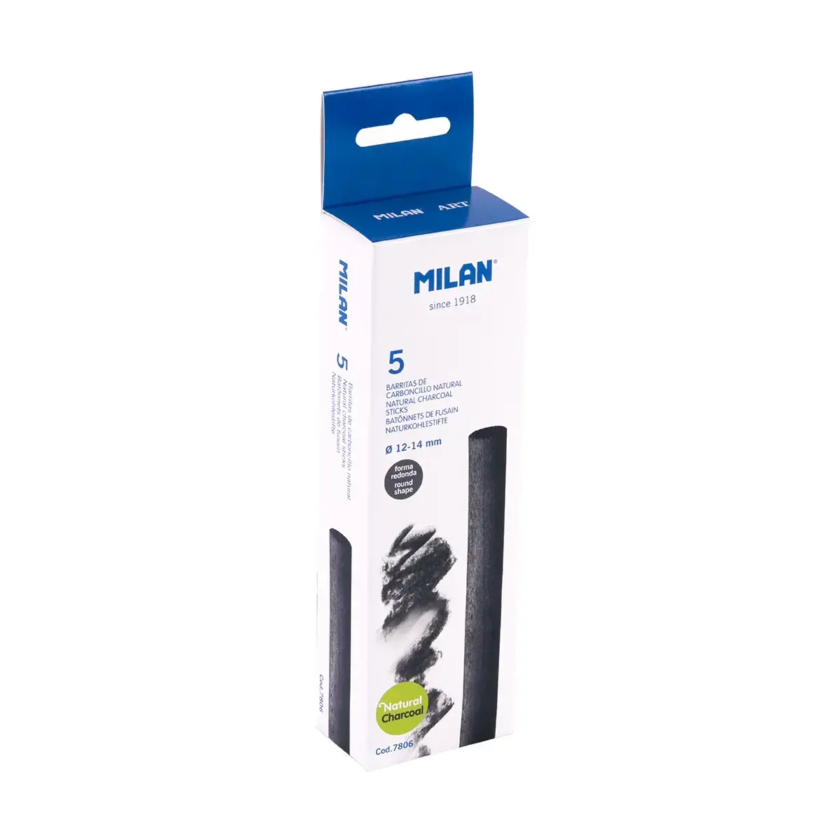 Boîte 5 bâtonnets de fusain d’aulne cylindrique Ø 12-14 mm