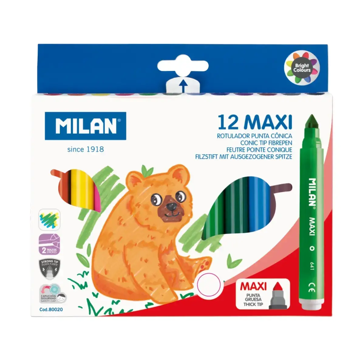Boîte 12 feutres MAXI