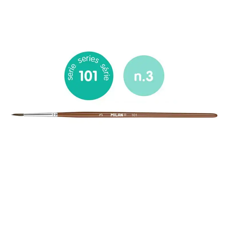 Sachet 12 pinceaux scolaires ronds série 101 nº 3