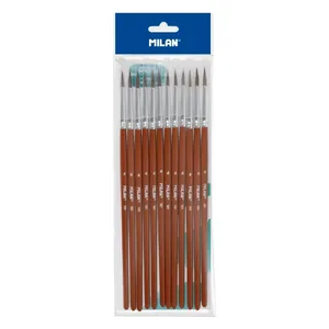 Sachet 12 pinceaux scolaires ronds série 101 nº 4