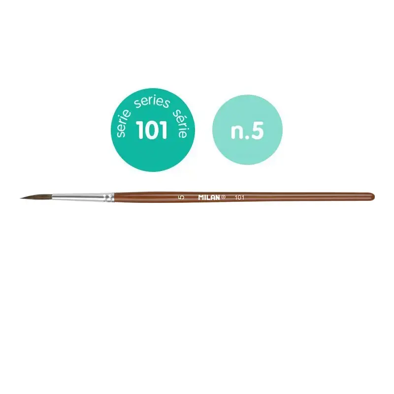 Sachet 12 pinceaux scolaires ronds série 101 nº 5