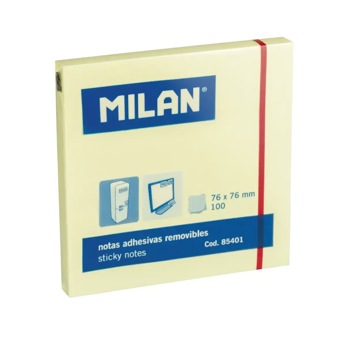 Bloc 100 notes adhésives 76 x 76 mm