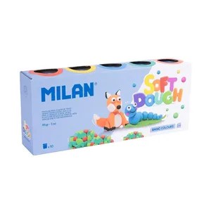 Boîte 10 pots 85 g pâte à modeler souple Basic Soft Dough