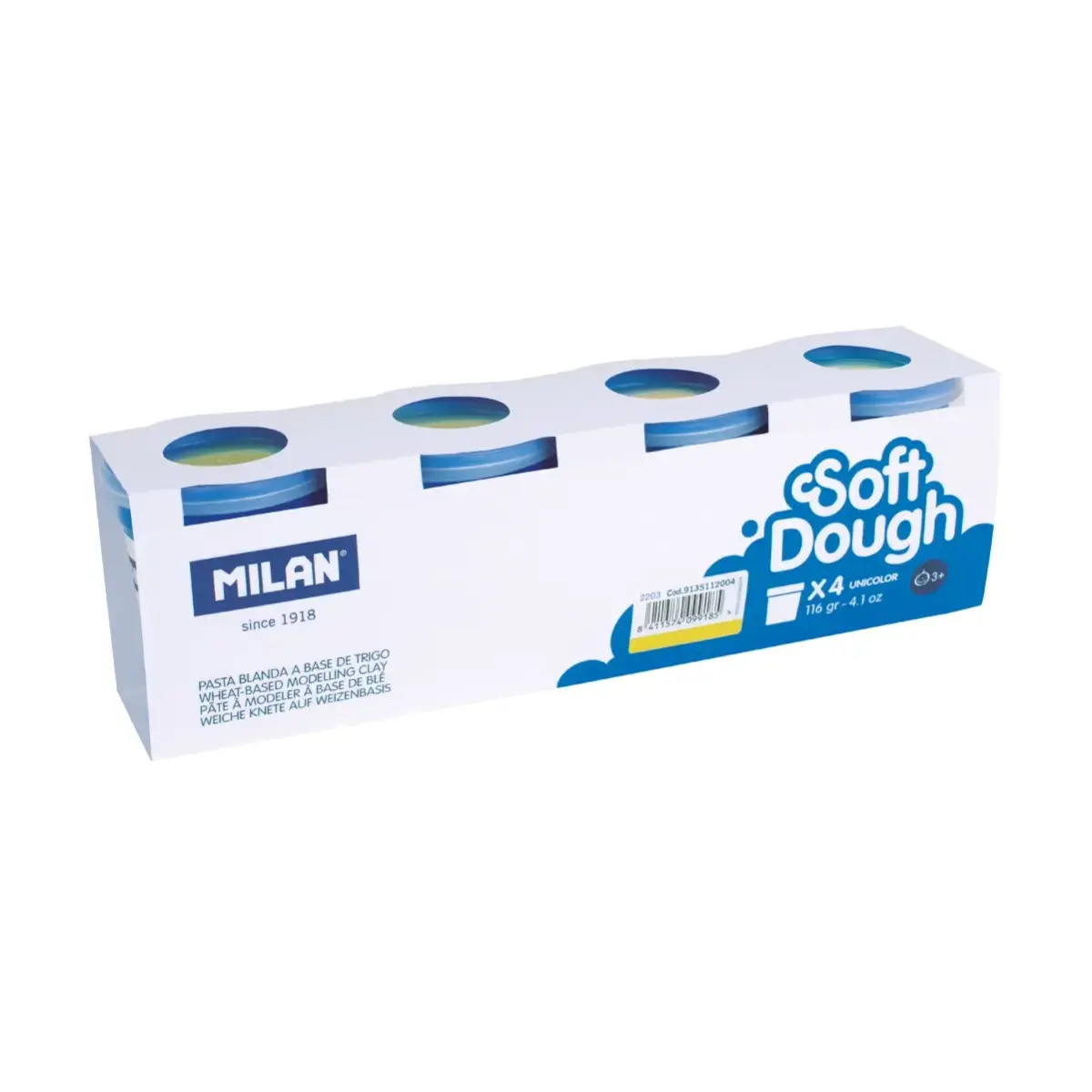 Boîte 4 pots 116 g pâte à modeler Soft Dough, jaune
