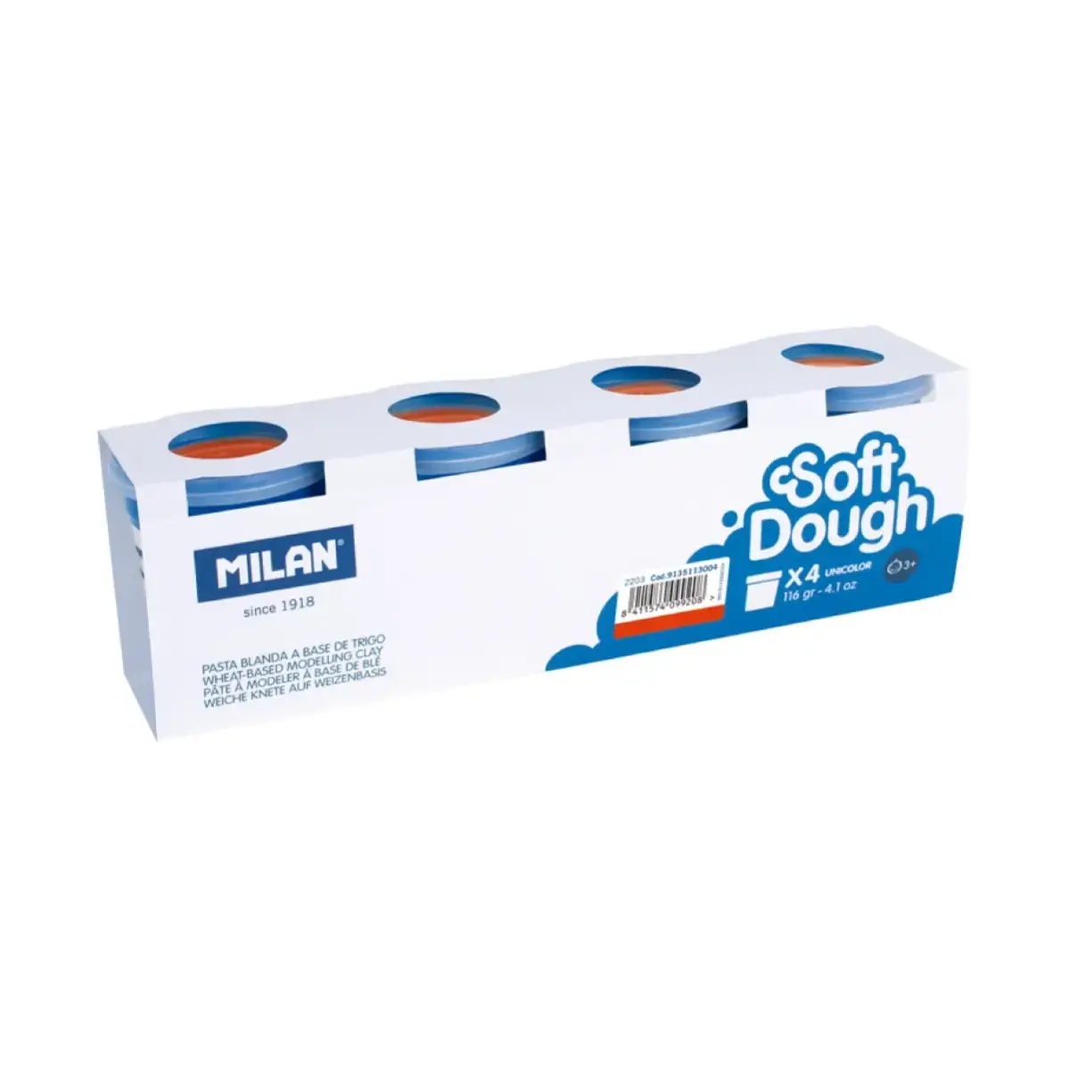 Boîte 4 pots 116 g pâte à modeler Soft Dough, rouge