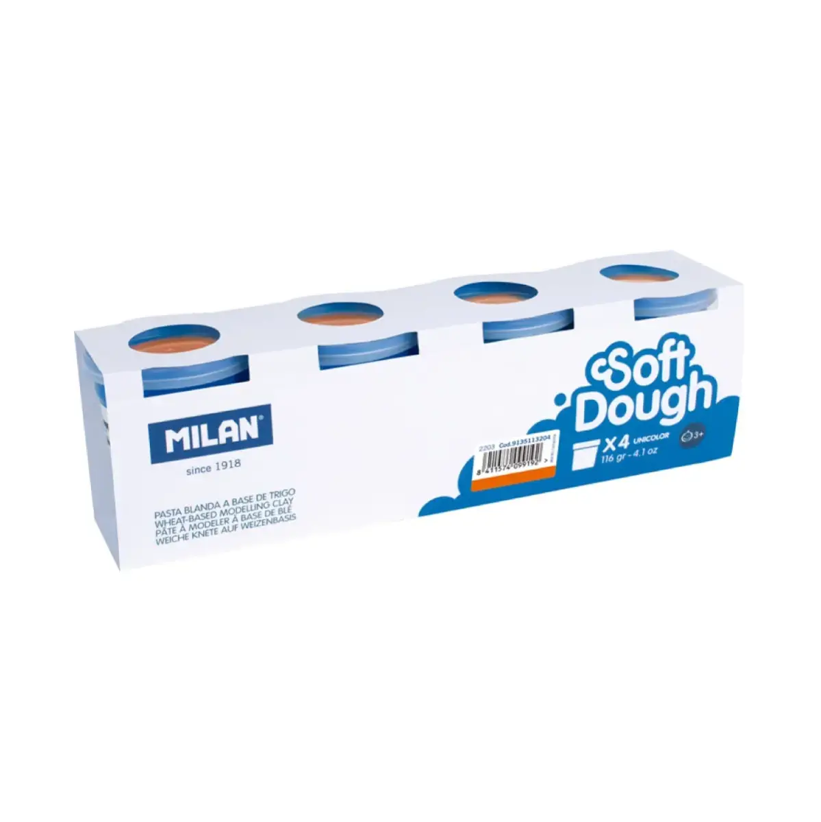 Boîte 4 pots 116 g pâte à modeler Soft Dough, orange