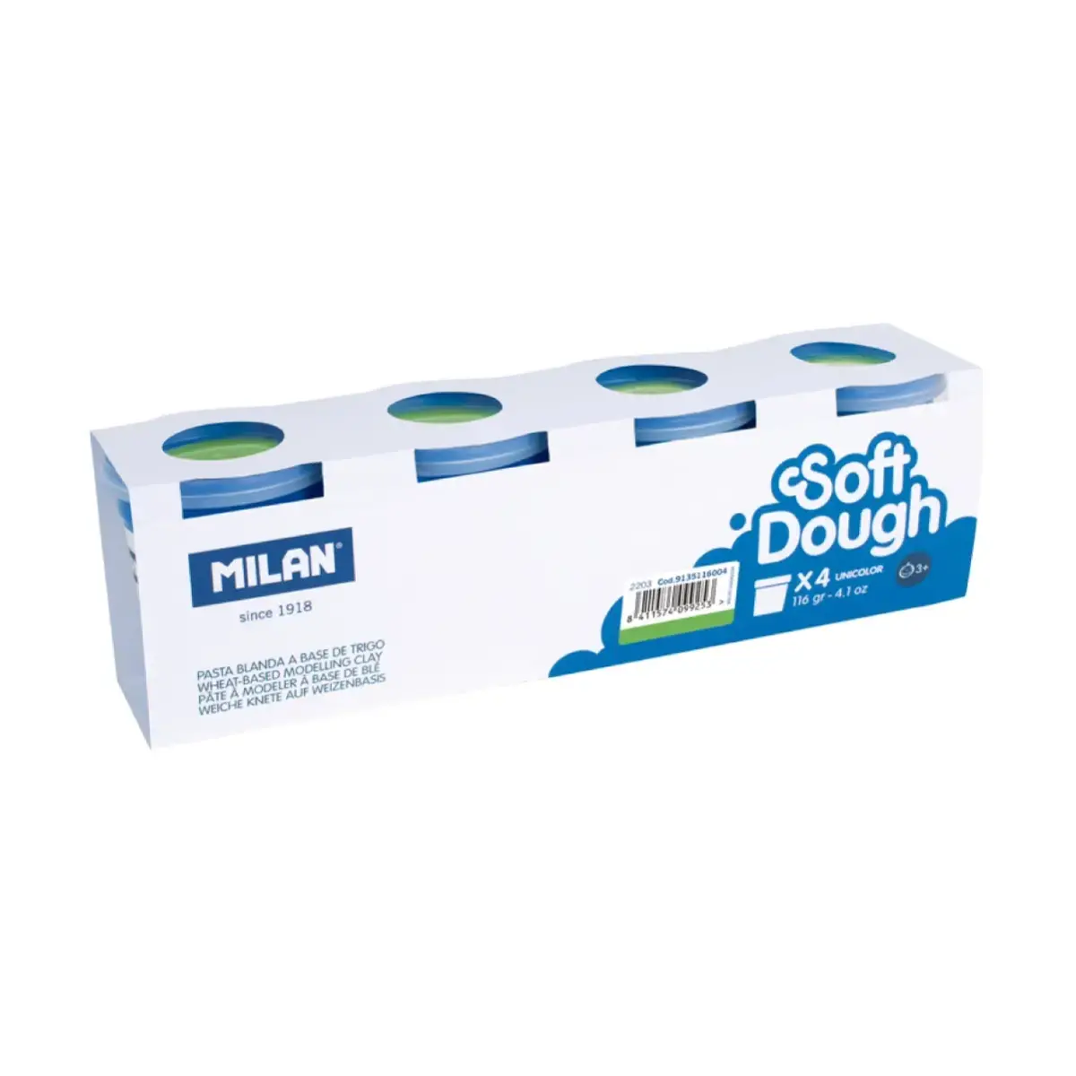 Boîte 4 pots 116 g pâte à modeler Soft Dough, vert