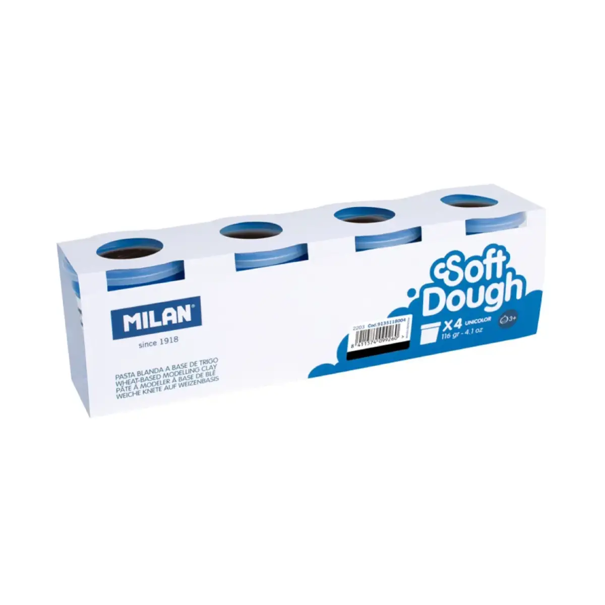 Boîte 4 pots 116 g pâte à modeler Soft Dough, noir