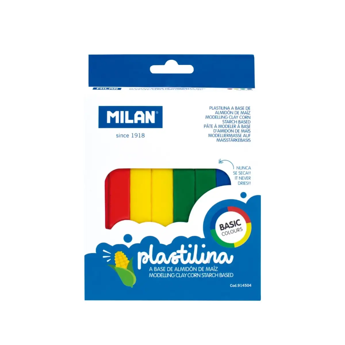 Blister barres de pâte à modeler de couleurs (330 g)