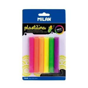 Blister 6 barres de pâte à modeler de couleurs Neon (70 g)