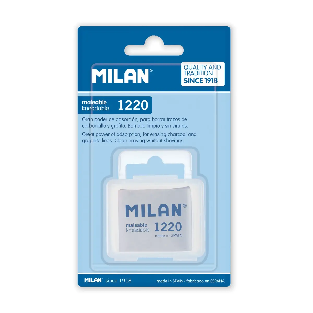 Blister boîte 1 gomme malléable 1220 spéciale pour fusain ou pastel