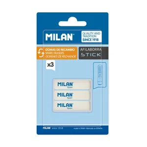 Blister 3 recharges gommes pour gomme avec taille-crayons STICK