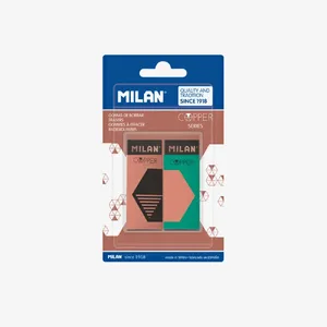 Blister 2 gommes nata® 320 noir, série Copper