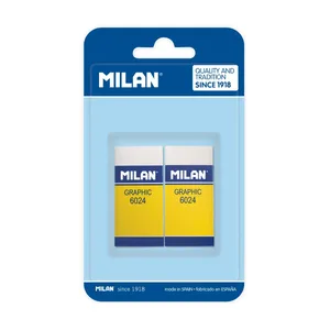Blister 2 gommes nata® 6024 avec manchon en carton