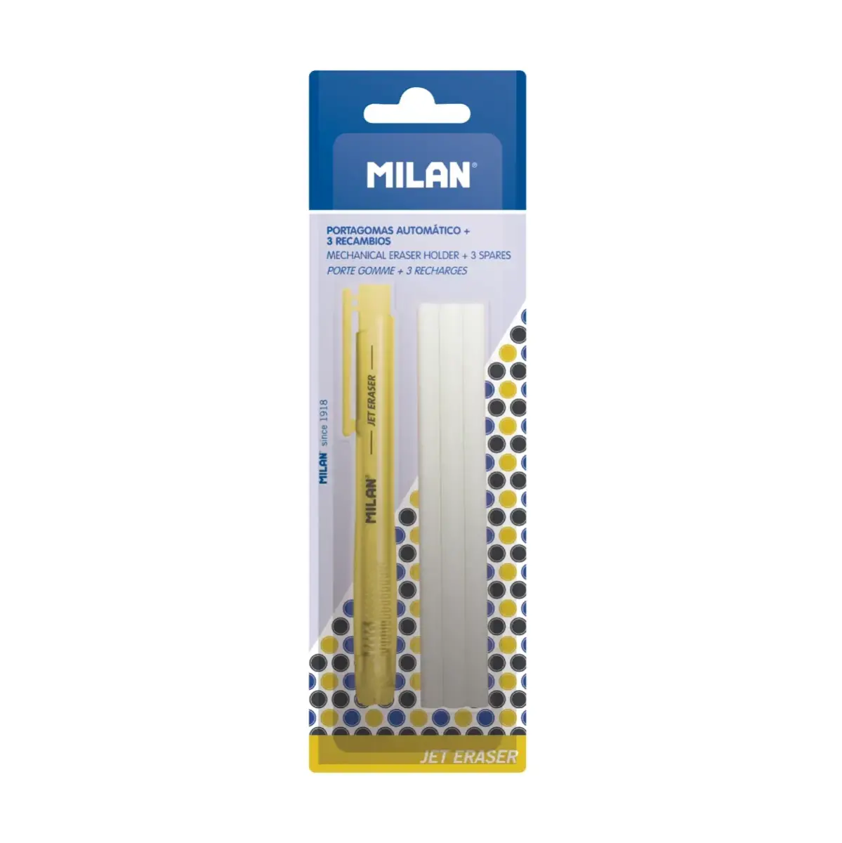 Blister porte-gommes automatique Jet Eraser + 3 recharges gommes