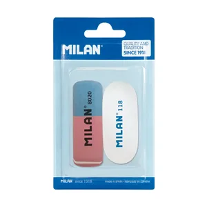 Blister 1 gomme 8020 (double usage) + 1 gomme Oval 118 (caoutchouc synthétique)