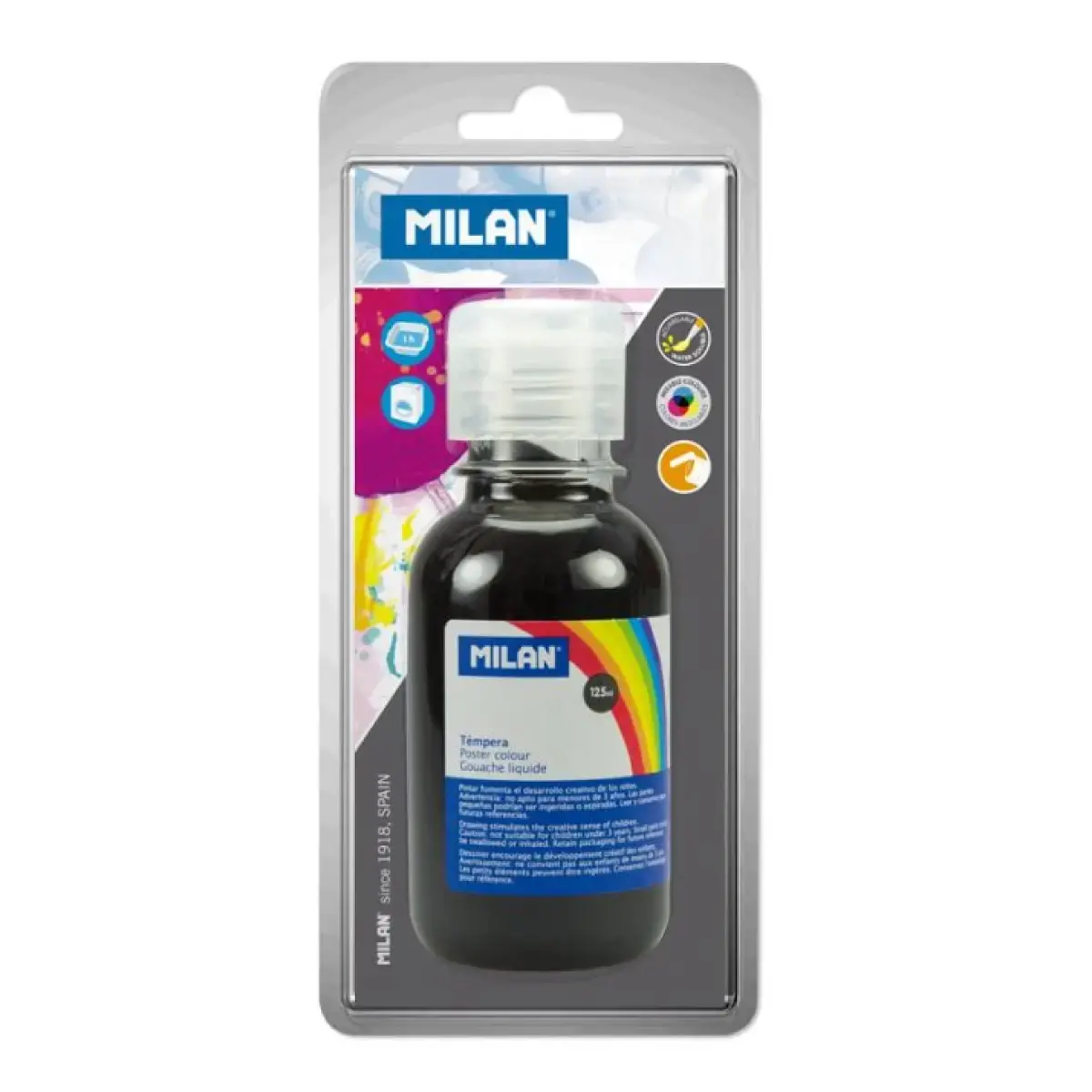Blister bouteille de gouache 125 ml vert clair