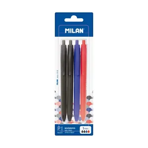 Blister 4 stylos P1 touch (2 noir, bleu et rouge)