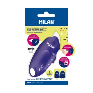 Blister CAPSULE cutter avec lame céramique série Acid, bleu