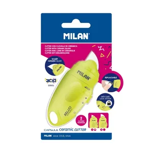 Blister CAPSULE cutter avec lame céramique série Acid, jaune