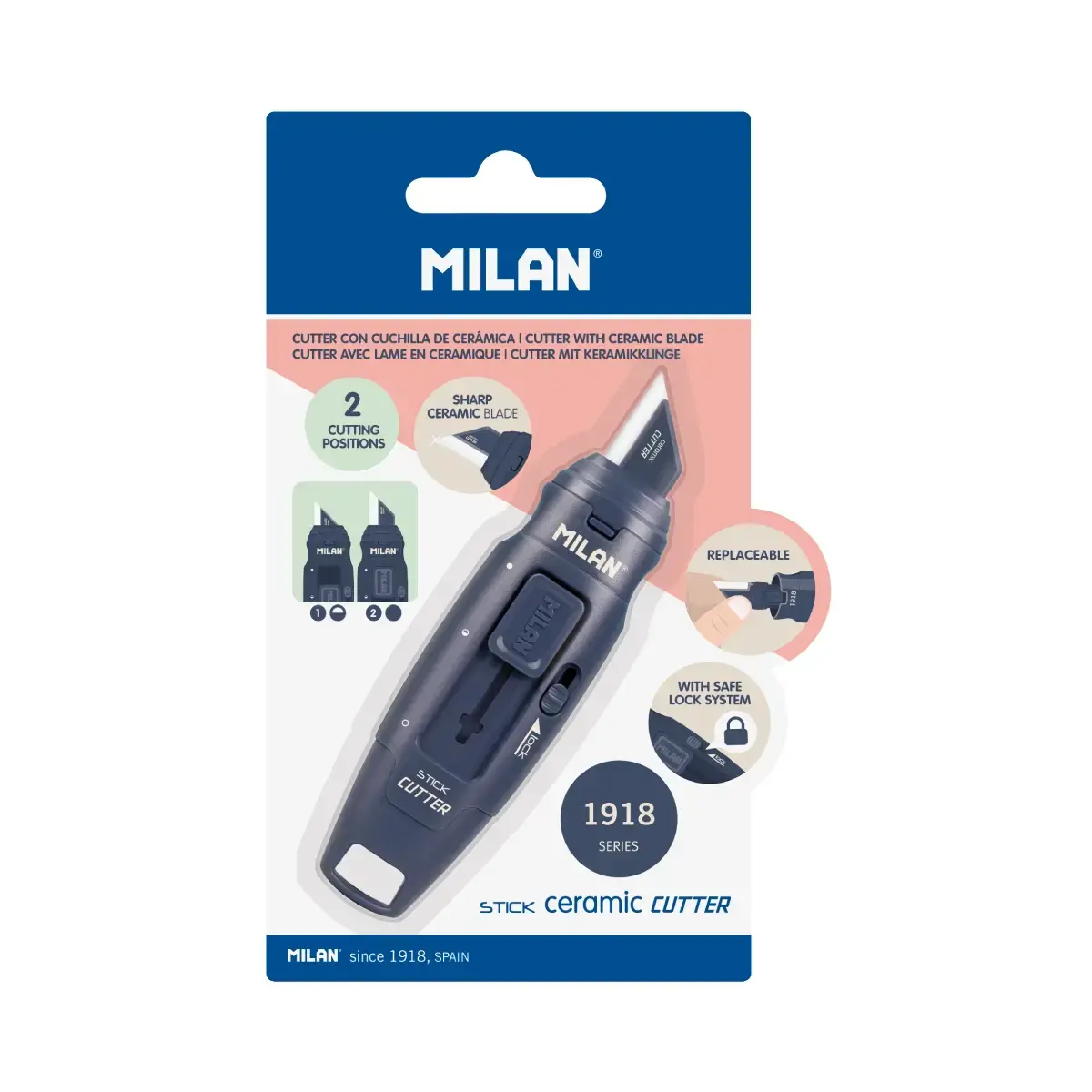 Blister cutter lame en céramique STICK 430 since 1918 collection, bleu marine
