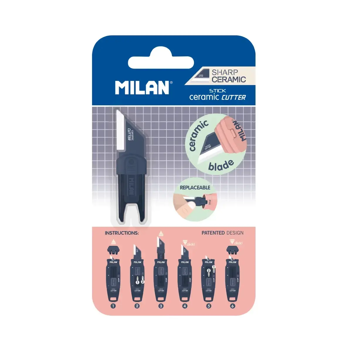 Blister recharge lame en céramique pour cutter STICK, 430 since 1918 collection