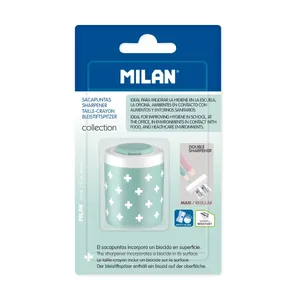 Blister 1 taille-crayons double COLLECTION couleurs assorties, sériesÉdition +