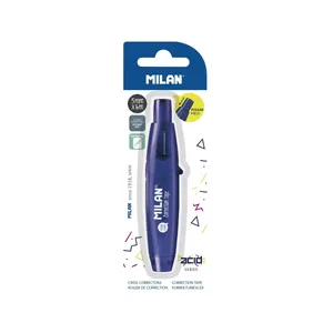 Blister ruban correcteur avec bouton poussoir 5 mm x 6 m série Acid, bleu