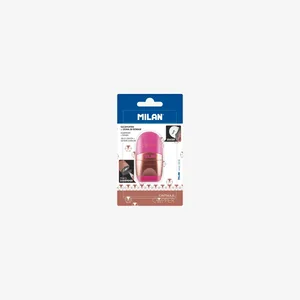 Blister gomme avec taille-crayons CAPSULE Copper rose