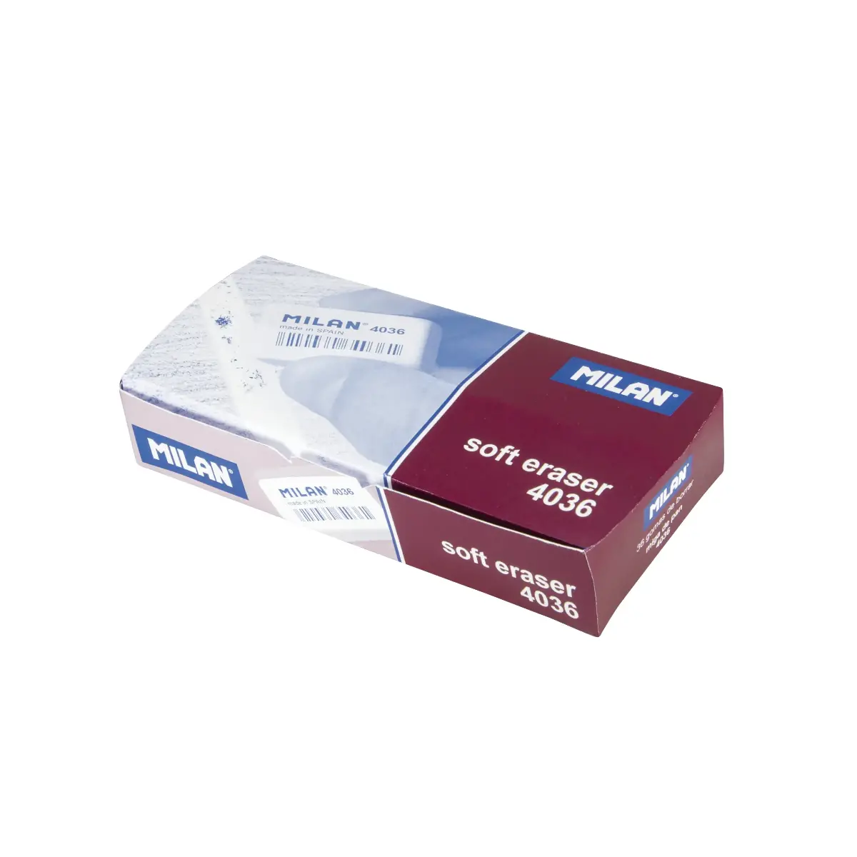 Boîte 36 gommes 4036 en caoutchouc synthétique flexibles rectangulaires(emballées individuellement)