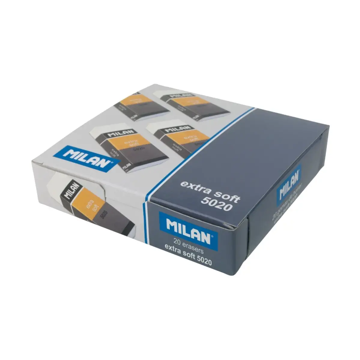 Boîte 20 gommes Extra soft 5020 non-dust avec manchon en carton beauxarts (emballées individuellement)