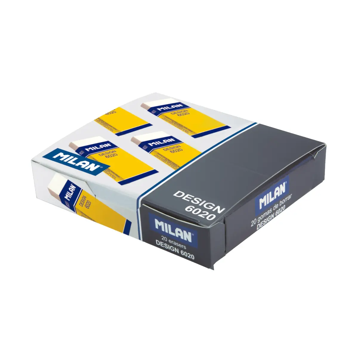 Boîte 20 gommes nata® Design 6020 pour dessin (avec manchon en carton etemballées individuellement)