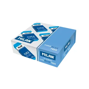 Boîte 24 gommes nata® blue 7024 couleur bleue (avec manchon en carton etemballées individuellement)