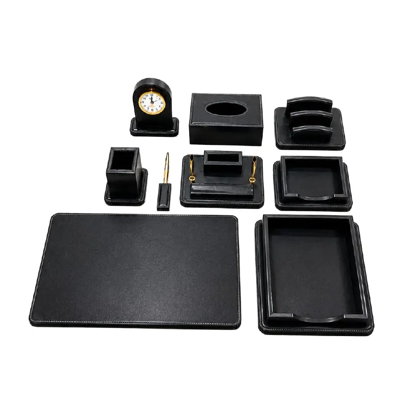 ENSEMBLE DE BUREAU EXECUTIVE DESK SET 9 PIECES