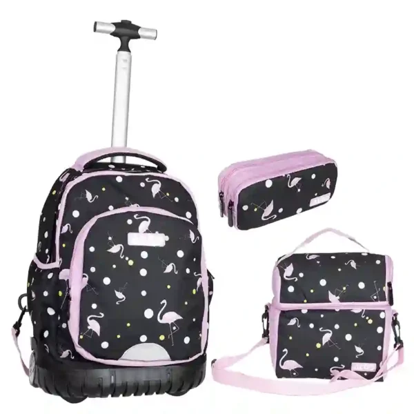 CARTABLE TROLLEY FLAMENCO NEGRO 3 PIECES