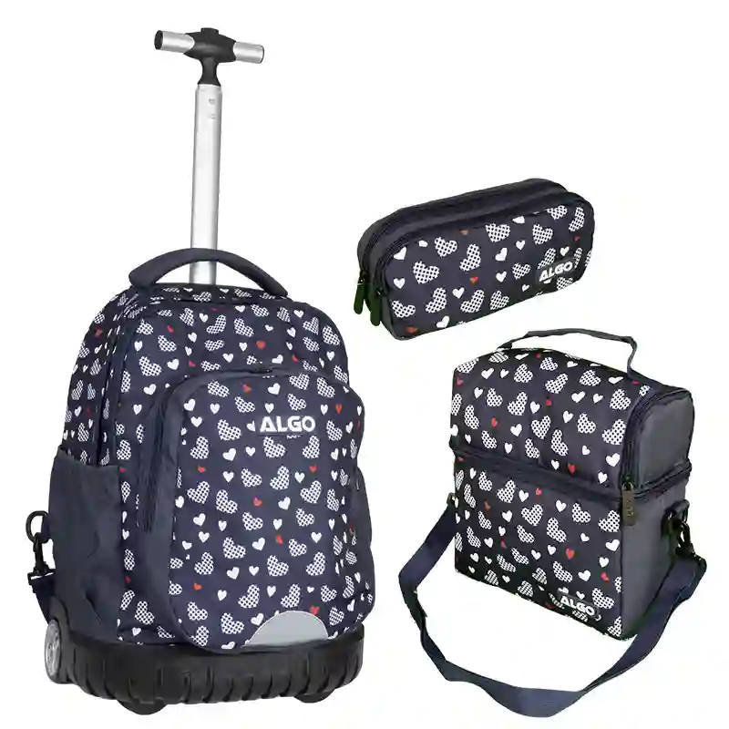 CARTABLE TROLLEY VALENTINA 3 PIECES