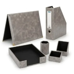 Ensemble de Bureau Simili Cuir Croco