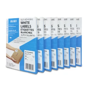Étiquettes blanches autocollantes