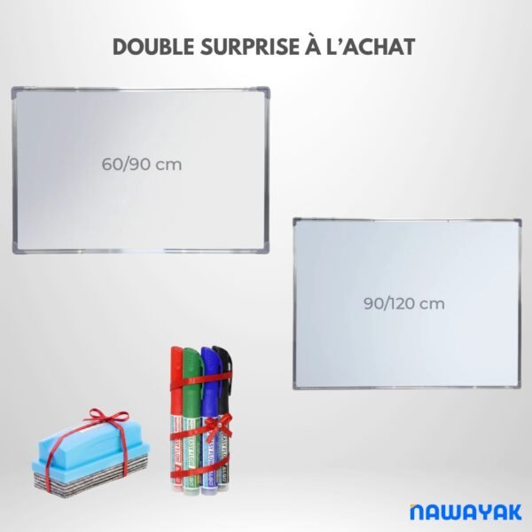 Pack 2 Tableaux Magnétiques + Brosse + 4 Marqueurs